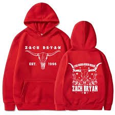 Zach Bryan Red Hoodie  Western Country Music