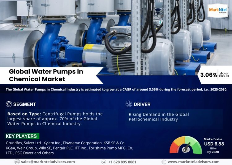 Water Pumps in Chemical Market is Projected to Grow at a CAGR of 3.06% from 2025-2030 | MarkNtel Advisors